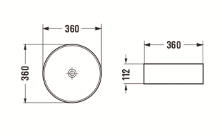 Раковина  CeramaLux GL01 прозрачная 36 см
